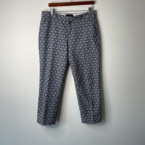 Banana republic blue Avery pattern print pants 6